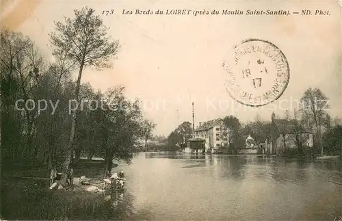 AK / Ansichtskarte Orleans_Loiret Les Bords du Loiret pres du Moulin Saint Santin Orleans_Loiret