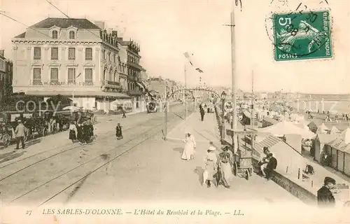 AK / Ansichtskarte Les_Sables d_Olonne Hotel du Remblai et la Plage Les_Sables d_Olonne