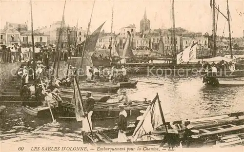 AK / Ansichtskarte Les_Sables d_Olonne Embarquement pour la Chaume Les_Sables d_Olonne