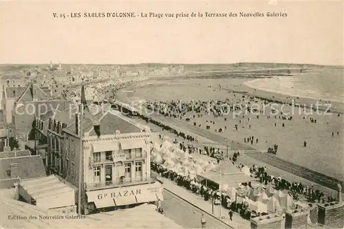 AK / Ansichtskarte Les_Sables d_Olonne La Plage vue prise de la Terrasse des Nouvelles Galeries Les_Sables d_Olonne