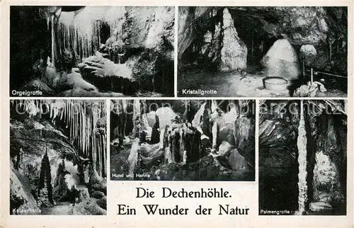 AK / Ansichtskarte Dechenhoehle_Iserlohn Wunder der Natur Grotten 
