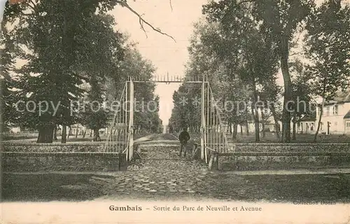 AK / Ansichtskarte Gambais Sortie du Parc de Neuville et Avenue Gambais