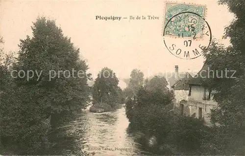AK / Ansichtskarte Picquigny Ile de la Treve Picquigny