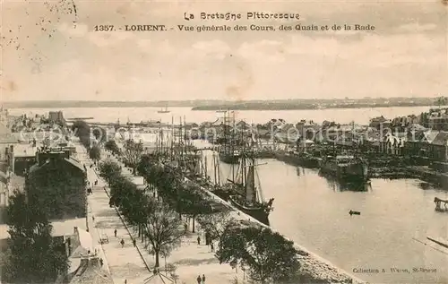 AK / Ansichtskarte Lorient_56_Bretagne Vue generale des Cours des Quais et de la Rade 