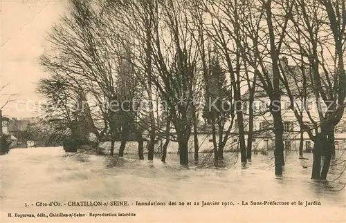 AK / Ansichtskarte Chatillon sur Seine Inondations des Janvier 1910 Le Pont des Boulangers mine par l eau Chatillon sur Seine