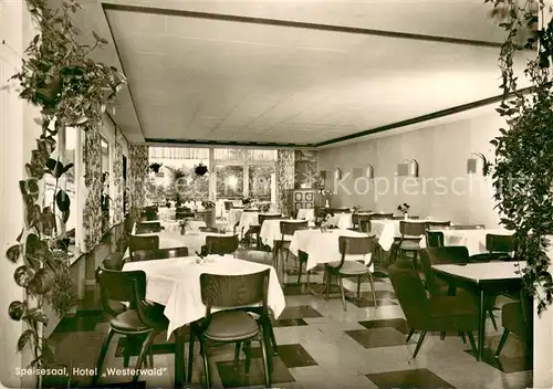 AK / Ansichtskarte Ehlscheid Hotel Pension Westerwald Speisesaal Ehlscheid