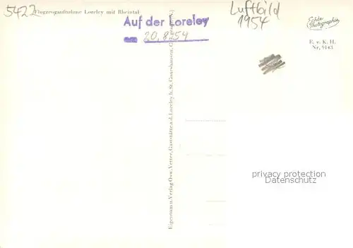 AK / Ansichtskarte Sankt_Goarshausen Loreley mit Rheintal 