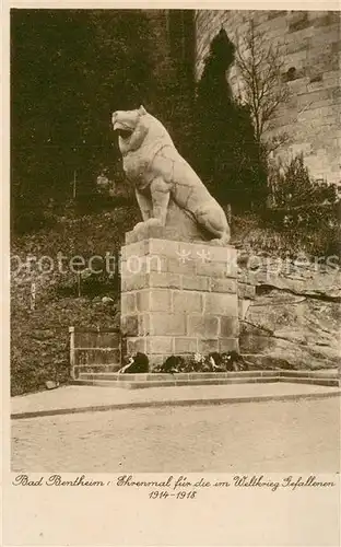 AK / Ansichtskarte Bad_Bentheim Ehrenmal fuer die im Krieg Gefallenen Bad_Bentheim