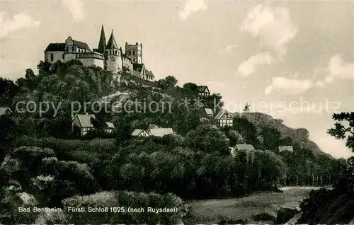 AK / Ansichtskarte Bad_Bentheim Fuerstliches Schloss 17. Jhdt. nach Ruysdael Bad_Bentheim