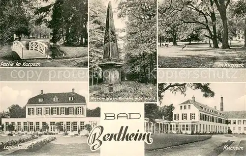 AK / Ansichtskarte Bad_Bentheim Kurpark Logierhaus Pyramide Bentheimer Wald Kurheim Bad_Bentheim