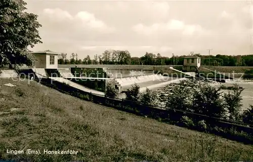AK / Ansichtskarte Lingen_Ems Hanekenfaehr Emswehr Lingen_Ems