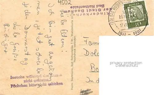 AK / Ansichtskarte Bad_Rothenfelde Kinderkurheim der Stadt Bochum Bad_Rothenfelde