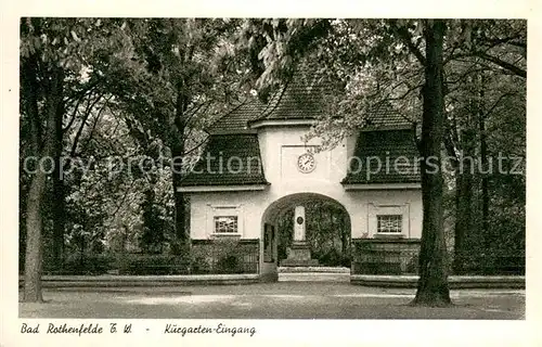 AK / Ansichtskarte Bad_Rothenfelde Kurgarten Eingang Bad_Rothenfelde
