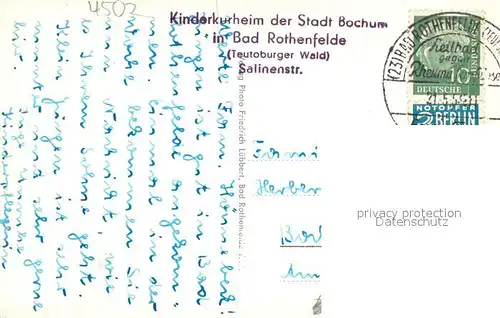 AK / Ansichtskarte Bad_Rothenfelde Kinderheim der Stadt Bochum Bad_Rothenfelde