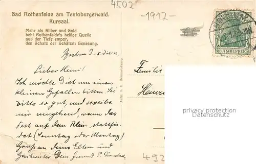 AK / Ansichtskarte Bad_Rothenfelde Kursaal Bad_Rothenfelde