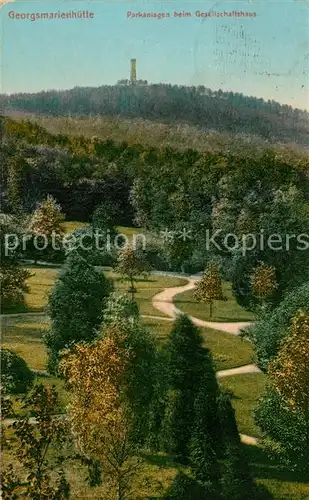 AK / Ansichtskarte Georgsmarienhuette Parkanlagen beim Gesellschaftshaus Aussichtsturm Georgsmarienhuette