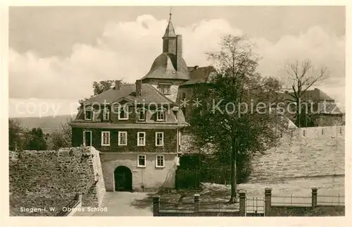 AK / Ansichtskarte Siegen_Westfalen Oberes Schloss mit Jugendherberge Siegen_Westfalen