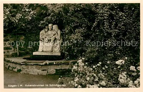 AK / Ansichtskarte Siegen_Westfalen Rubensbrunnen im Schlossgarten Siegen_Westfalen