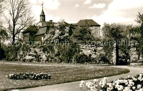 AK / Ansichtskarte Siegen_Westfalen Oberes Schloss mit Schlossgarten Siegen_Westfalen