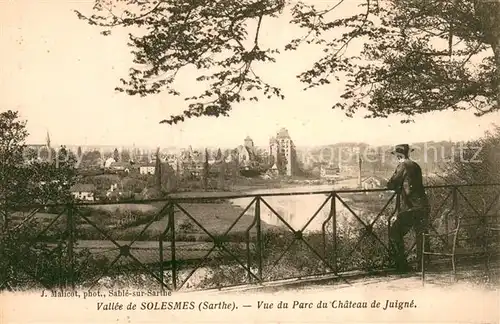 AK / Ansichtskarte Solesmes_Sarthe Vue du Parc du Chateau de Juigne Solesmes_Sarthe