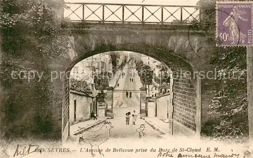 AK / Ansichtskarte Sevres Avenue de Bellevue prise du Parc de St Cloud Sevres