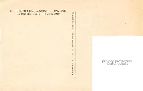 AK / Ansichtskarte Chatillon sur Seine La Rue des Ponts Juin 1940 Chatillon sur Seine