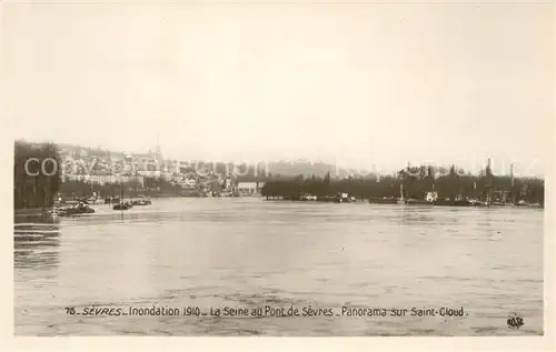 AK / Ansichtskarte Sevres La Seine au Pont de Sevres Panorama sur Saint Cloud Sevres