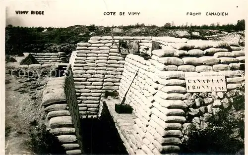AK / Ansichtskarte Vimy_62 Vimy Ridge Cote de Vimy Front Canadien 