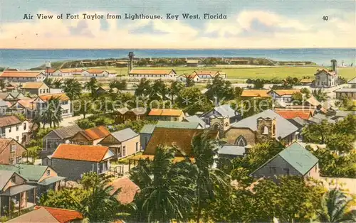 AK / Ansichtskarte Key_West Air View of Fort Taylor from Lighthouse 