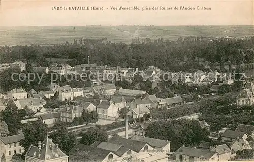 AK / Ansichtskarte Ivry la Bataille Vue densemble prise des Ruines de lAncien Chateau Ivry la Bataille