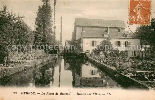 AK / Ansichtskarte Evreux_27 La route de Breteuil Moulin sur l Iton 