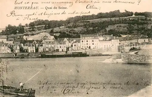 AK / Ansichtskarte Montereau Fault Yonne Quai de Seine Montereau Fault Yonne