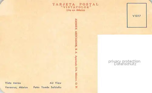AK / Ansichtskarte Veracruz Vista aerea Veracruz
