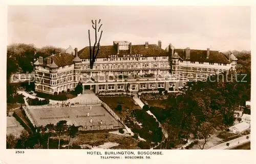 AK / Ansichtskarte Boscombe_Bournemouth Hotel Burlington Boscombe Bournemouth
