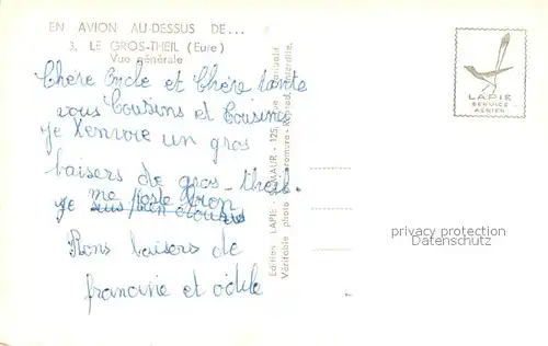 AK / Ansichtskarte Le_Gros Theil Vue generale aerienne Le_Gros Theil