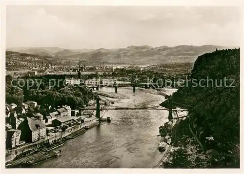AK / Ansichtskarte Tetschen Bodenbach_Boehmen Elbtal Panorama Tetschen Bodenbach Boehmen