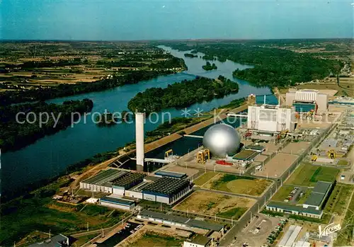 AK / Ansichtskarte Avoine_d_Indre et Loire La centrale nucleaire et la Loire Vue aerienne Avoine_d_Indre et Loire