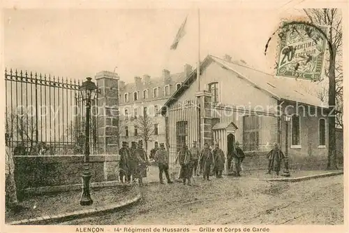 AK / Ansichtskarte Alencon_61 14e Regiment des Hussards Grille et Corps de Garde 