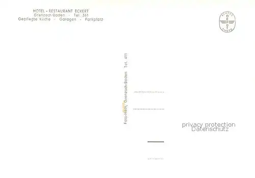 AK / Ansichtskarte Grenzach Wyhlen Hotel Restaurant Eckert Grenzach Wyhlen