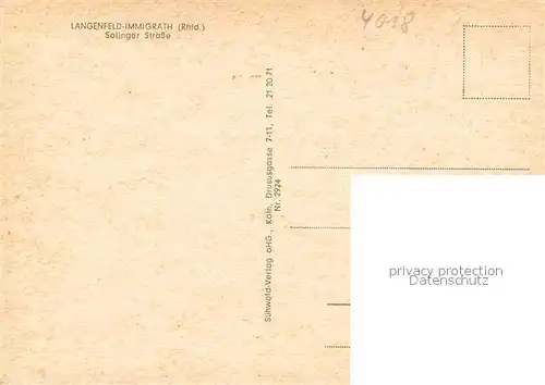 AK / Ansichtskarte Langenfeld_Rheinland Solinger Strasse Langenfeld_Rheinland