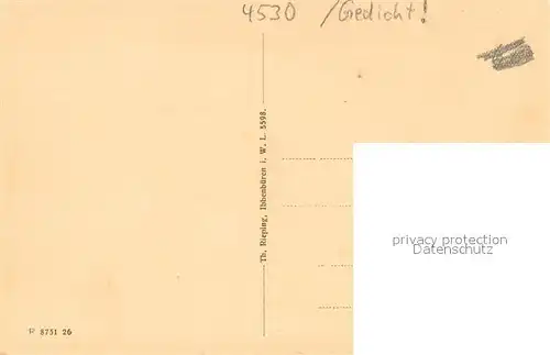 AK / Ansichtskarte Ibbenbueren Das hockende Weib Gedicht Ibbenbueren