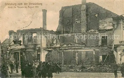 AK / Ansichtskarte Ortelsburg_Ostpreussen nach der Verwuestung durch die Russen im August 1914 Ortelsburg_Ostpreussen