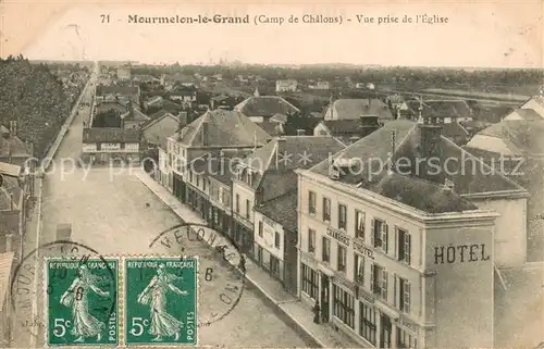 AK / Ansichtskarte Mourmelon le Grand Camp de Chalons Vue prise de l Eglise Mourmelon le Grand
