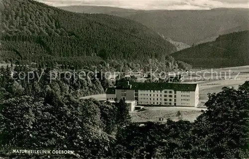 AK / Ansichtskarte Bad_Berleburg Panorama Wittgensteiner Berg  und Waldland Naturheilklinik Odeborn Bad_Berleburg