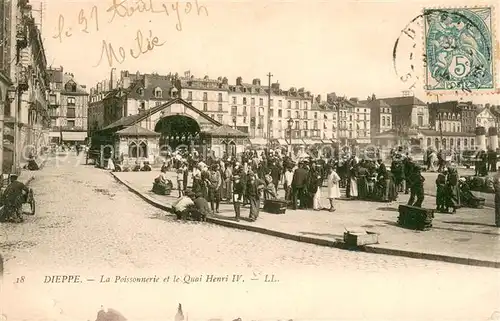 AK / Ansichtskarte Dieppe_76 La Poissonnerie et le Quai Henri IV 