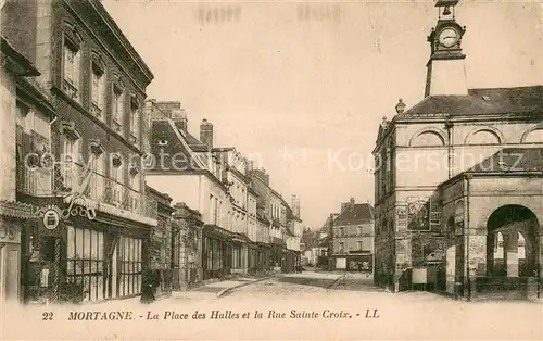 AK / Ansichtskarte Mortagne_Vosges La Place des Halles et la Rue Sainte Croix 