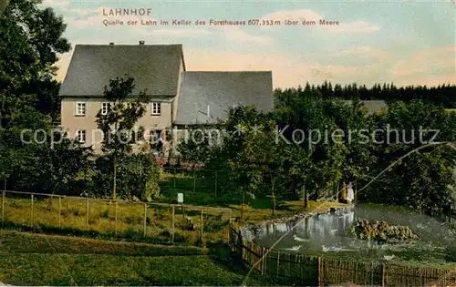 AK / Ansichtskarte Netphen Gasthof Lahnhof Quelle der Lahn im Forsthaus Netphen