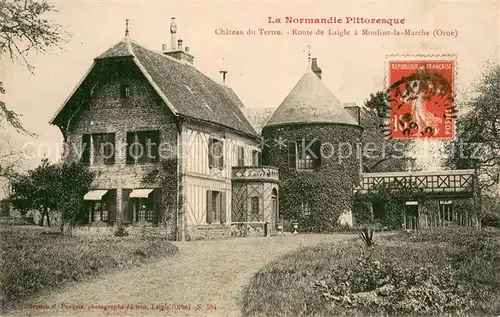 AK / Ansichtskarte Moulins la Marche Chateau du Tertre Route de Laigle Moulins la Marche