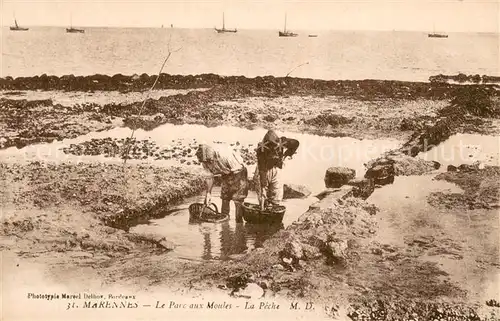 AK / Ansichtskarte Marennes_Charente Maritime Le Parc aux Moules La Peche Marennes