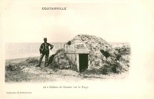AK / Ansichtskarte Coutainville Cabane de Douane sur la Plage Coutainville